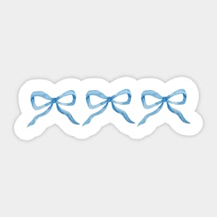 Three Blue Bows Sticker